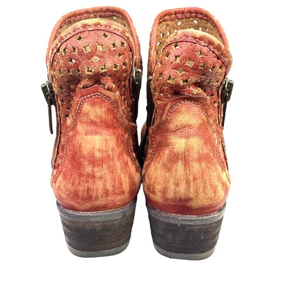Circle G By Corral Women\'s Burnt Red Leather Distressed Western Boots Size US 8 main image 7